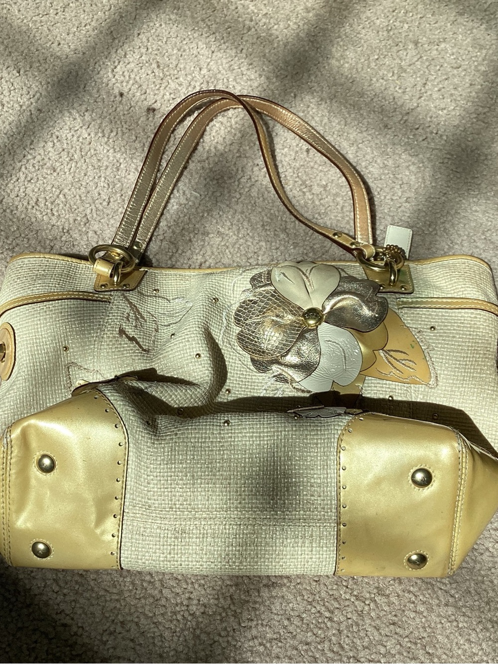 Coach Hamptons Floral Straw Tote Bag - Picture 7 of 7